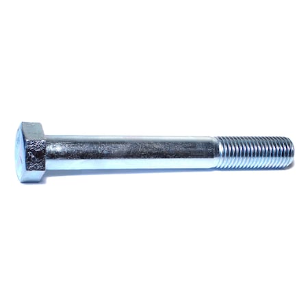 Midwest Fastener Grade 5, 1"-8 Hex Head Cap Screw, Zinc Plated Steel, 8 in L, 5 PK 53439
